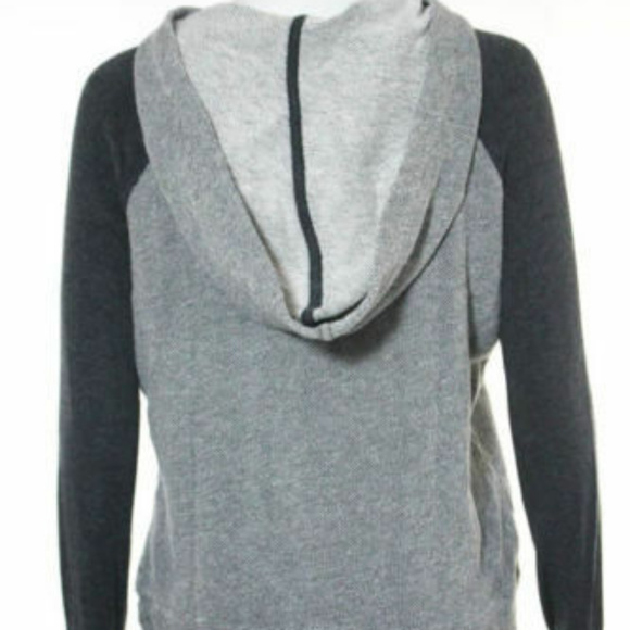 Anthropologie Bella Luxx Gray Hooded  L/S Top XS - Picture 3 of 8